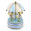 2Pcs Wooden Rotating Music Box Classic Carousel Retro Wind Up Decor 2