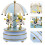 2Pcs Wooden Rotating Music Box Classic Carousel Retro Wind Up Decor 11