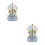 2Pcs Wooden Rotating Music Box Classic Carousel Retro Wind Up Decor 10