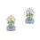2Pcs Wooden Rotating Music Box Classic Carousel Retro Wind Up Decor 7