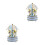 2Pcs Wooden Rotating Music Box Classic Carousel Retro Wind Up Decor 6