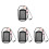 4 Sets Id Card Holder With Lanyard For Bus Work Cards 4