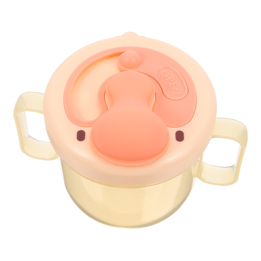 3Pcs Silicone Baby Drinking Cup With Handle And Straw Pink Totority