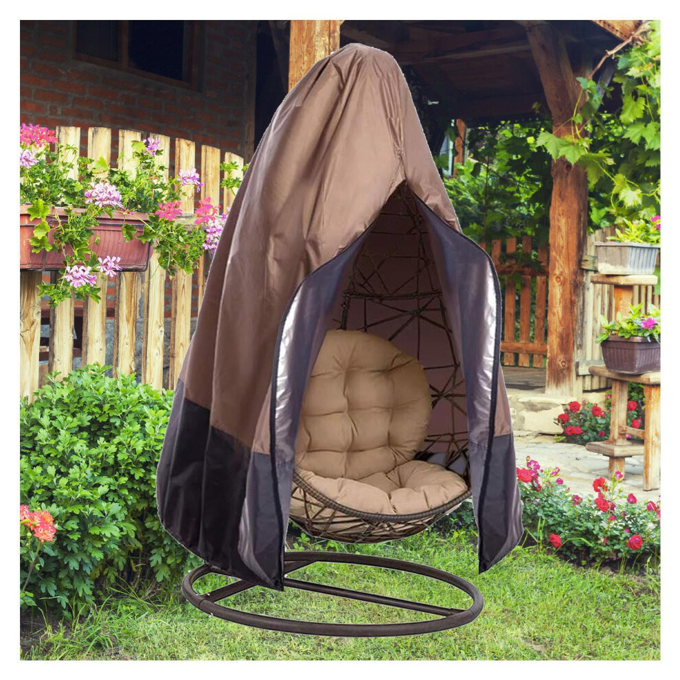 Outdoor Rocking Chair Cover Waterproof Windproof Egg Swing Chair Protector 230x200cm Heavy-Duty Brown Weather-Resistant-image-OPC-PKY29RZ-NEW