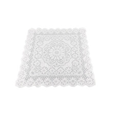 (White Lace 120x120cm) Lace Tablecloth Hollow Pattern Soft Decorative Cloth 60x60cm