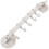 3Pcs Adjustable Double Suction Cup Hook Rack With 6 Linked Hooks 2