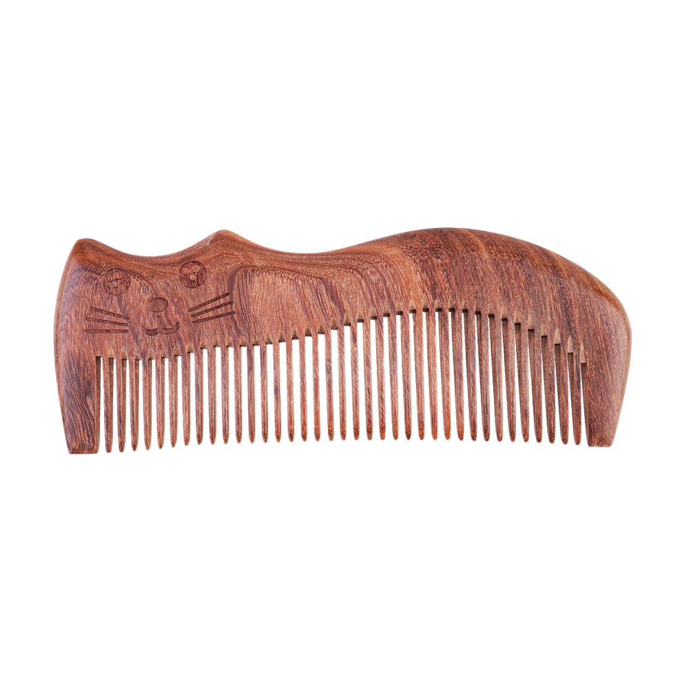 Totority 2Pcs Durable Light Brown Wooden Comb Hair Comb For Woman Use