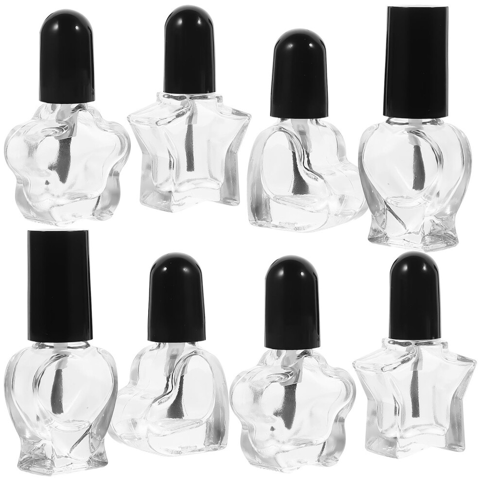 Villcase 36 Pcs Refillable Nail Polish Bottles Oblate Shaped Manicure Tools