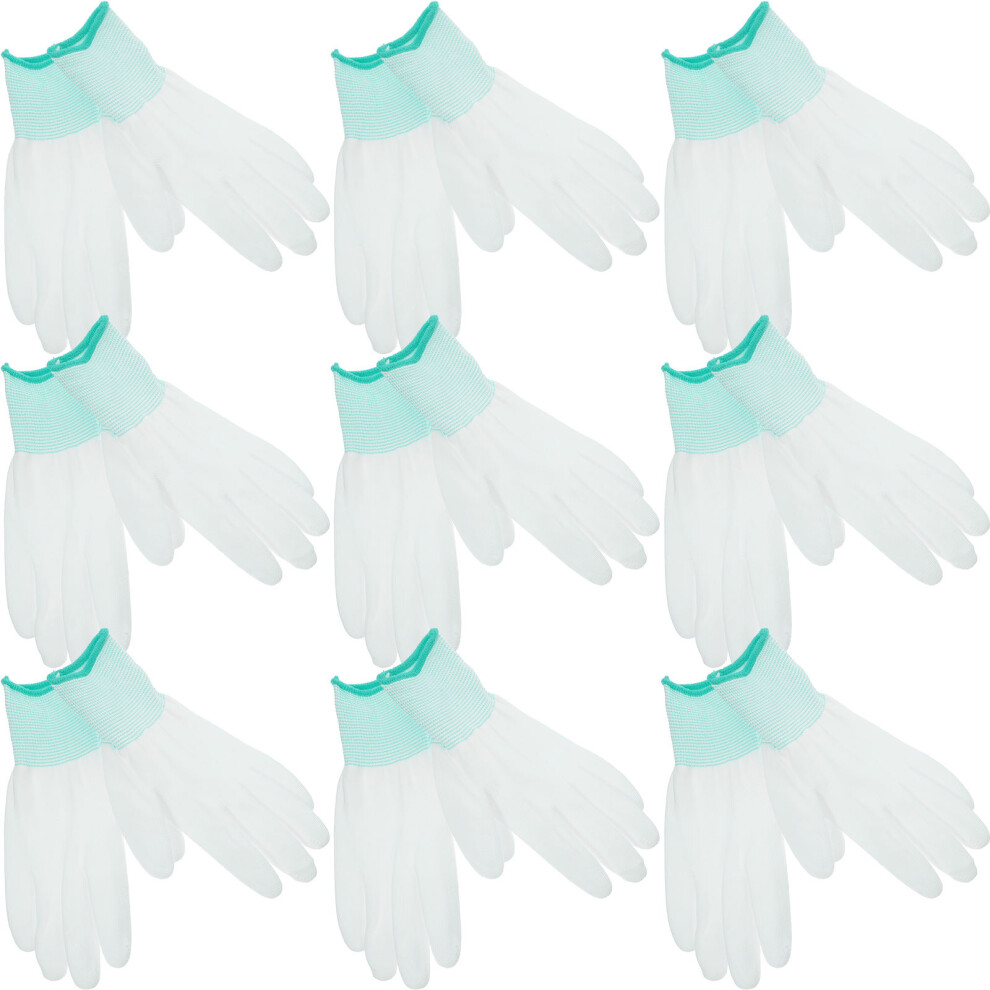 24 Pcs Nylon Gloves With Pu Coated Fingers For Mechanics Electricians 034170864278