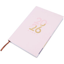 2St Draagbare Roze Planner Met Faux Leren Kaft En