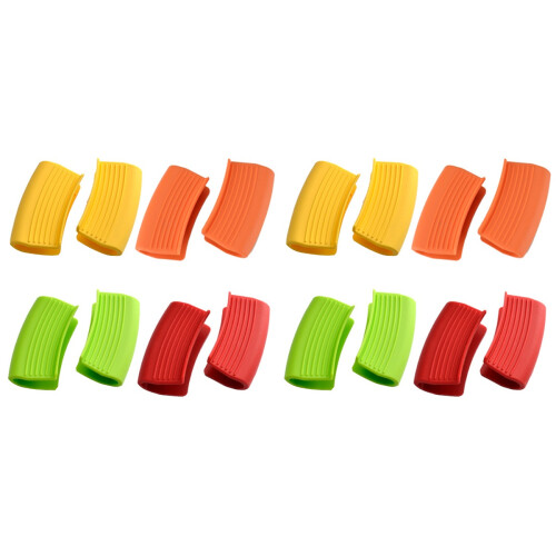 8 Pairs Silicone Pot Handle Clips Thermal Insulation Kitchen Tool 1