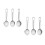 6 Pcs Slotted Serving Spoon Reusable Stainless Steel Buffet Scoop 7