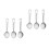 6 Pcs Slotted Serving Spoon Reusable Stainless Steel Buffet Scoop 5