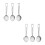 6 Pcs Slotted Serving Spoon Reusable Stainless Steel Buffet Scoop 4