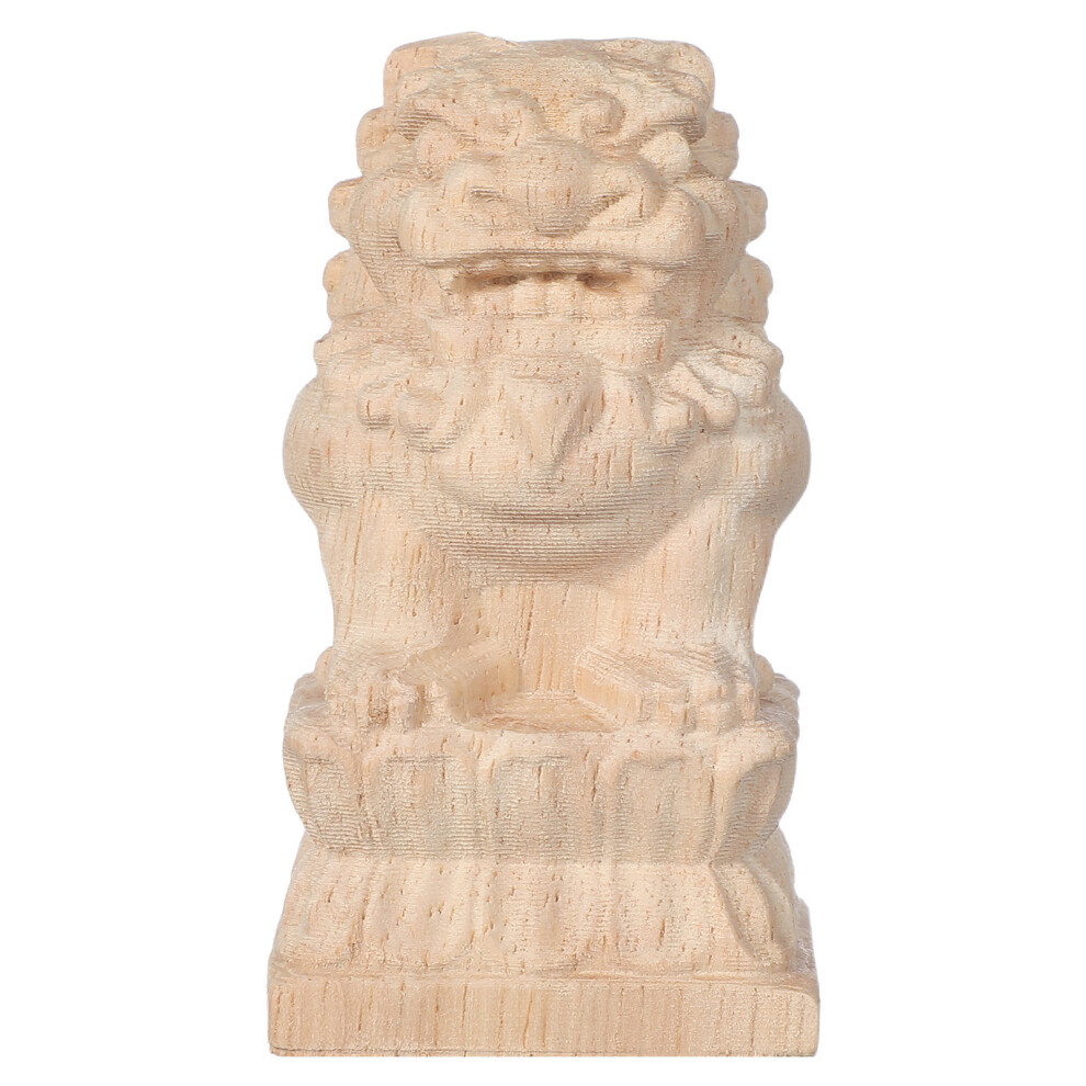 5Pcs Lion Wood Finial Carved Head Topper For Railing Posts 034170866876