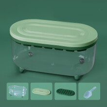 (Avocado Green) 32-Compartment Silicone Ice Tray Heart Shaped Avocado Green