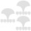 600 Pcs Shell Shaped Quilting Paper Piecing Templates 8