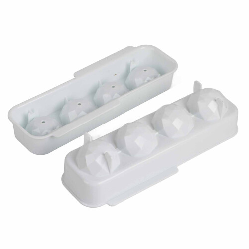 Round Ice Cube Mold PP Whiskey Ice Ball Mold with Lid 2