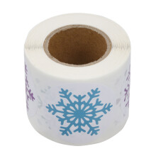 2 Rolls 500Pcs Christmas Snowflakes Sticker Holiday Diy Decoration