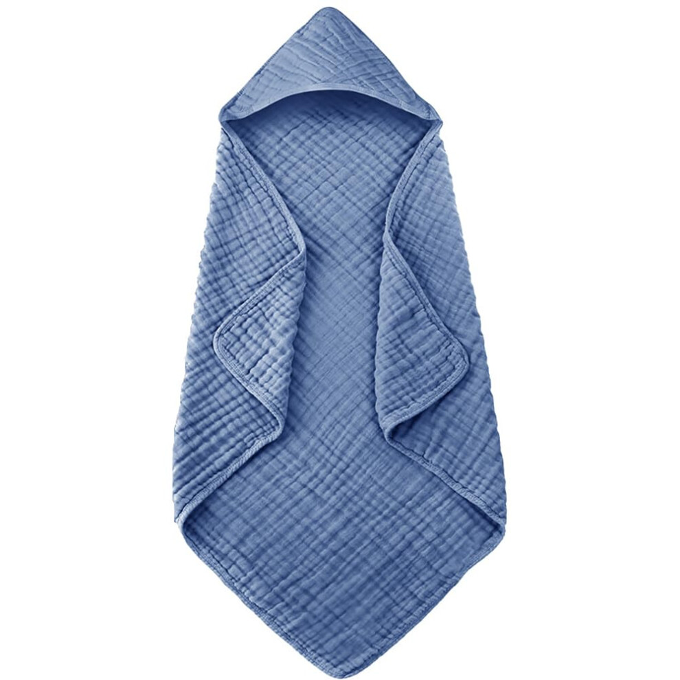 Baby Bath Hooded Towels Natural Cotton Blue 32x32 Inches For Newborns Infants Toddlers Baby Blanket Cloak