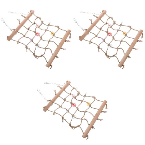 3Pcs Bird Cage Climbing Net Ladder Parrot Chew Toy 2