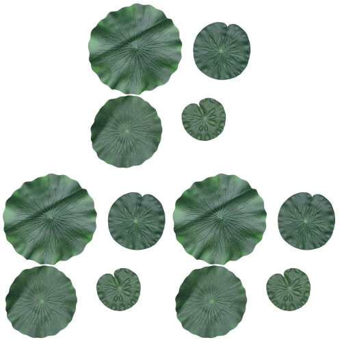 3 Sets Of 8Pcs Artificial Lotus Leaf Eva Stage Props Green 1