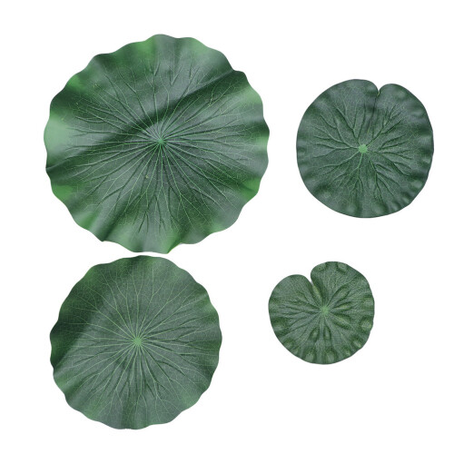3 Sets Of 8Pcs Artificial Lotus Leaf Eva Stage Props Green