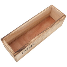 Succulent Planting Wooden Box: Rectangular Flowerpot For Indoor Outdoor