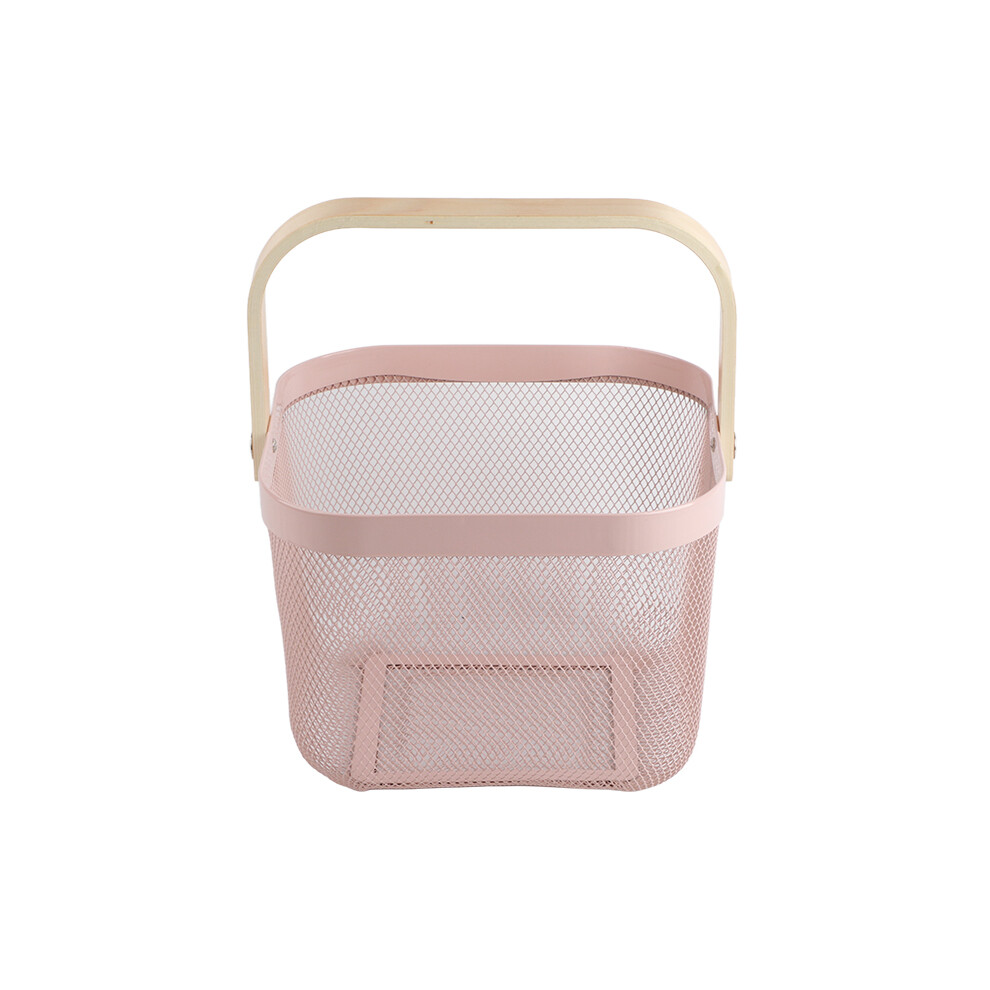 (Blue) Metal Fruit Colander Portable Handle Wear Resistant Pink-image-OPC-PKY2DF8-NEW