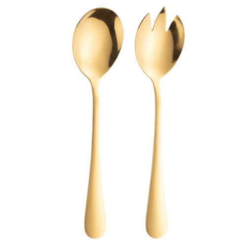 6 Pcs Stainless Steel Serving Spoons For Fruit Salad And Fork