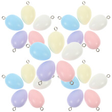 125 Pcs Easter Egg Shape Hanging Ornament Diy Wooden Pendant