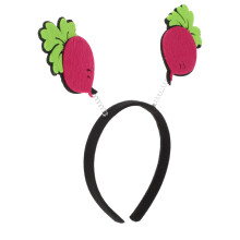 3Pcs Radish Decor Headband Vegetable Hair Clasp Party Photo Prop