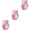 3 Pcs Snack Bowl With Phone Holder Bear Shape Pink 5