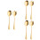 6 Pcs Stainless Steel Serving Spoons For Fruit Salad And Fork 6