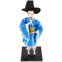 2Pcs Korean Hanbok Doll Figurine Man Collectible Craft