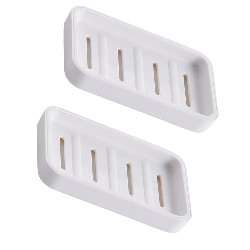 6 Pcs Plastic Soap Box Double Layer Draining Container With Lids White-image-OPC-PKY2F26-NEW