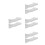 8 Pcs Clear Wall Mounted Spice Racks Floating Kitchen Bathroom Organizer 10