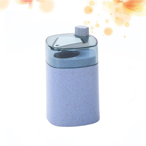Straw Toothpick Can Automatic Holder Container For Home Blue 2