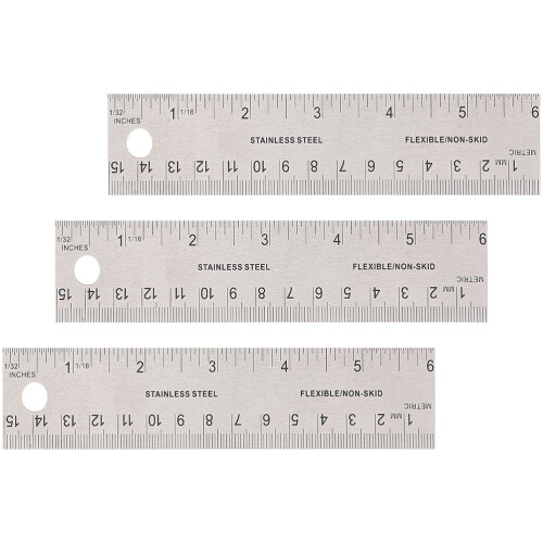 9 Pcs Multi-Function Kids Rulers With Cork Backing Portable Straight 1