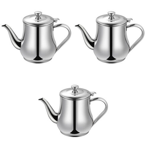 3Pcs Stainless Steel Oil Pot Kitchen Storage Container 2
