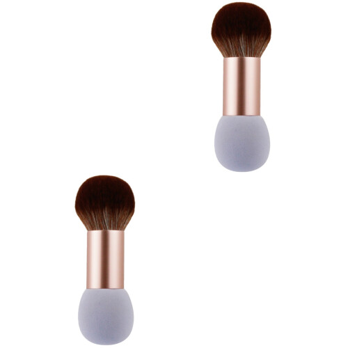 2 Pcs Practical Women Blush Brush Powder Brush Multi-Purpose Cosmetics 2