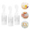 6 Pcs Transparent Plastic Foaming Bottles Portable Sub Bottles 10