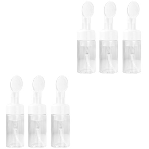6 Pcs Transparent Plastic Foaming Bottles Portable Sub Bottles 2