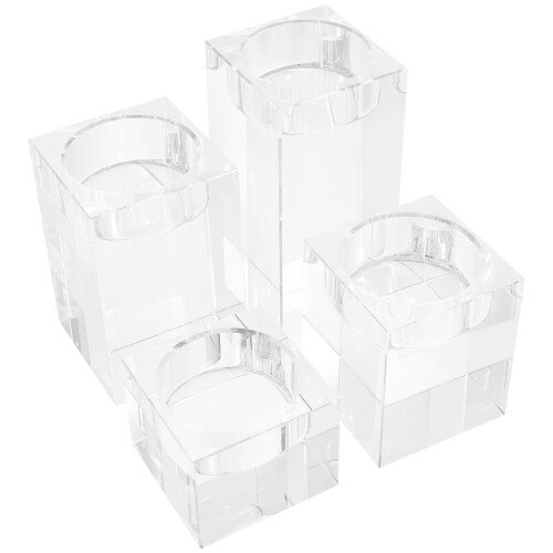 8 Pcs Crystal Candle Holders For Home Wedding Decor