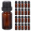 40Pcs Brown Glass Perfume Bottles Durable Makeup Container No Spill 1