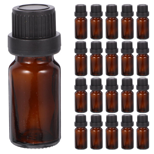 40Pcs Brown Glass Perfume Bottles Durable Makeup Container No Spill