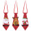 18 Pcs Durable Polyester Printed Christmas Tie Set 7
