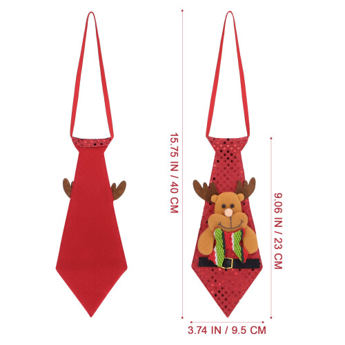18 Pcs Durable Polyester Printed Christmas Tie Set 1
