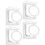 12 Pcs Rotary Curtain Rod Bracket Holder Pole Hooks For Home 3