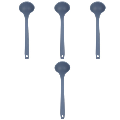 4Pcs Silicone Soup Spoon With Long Handle For Non-Stick Cookware 2